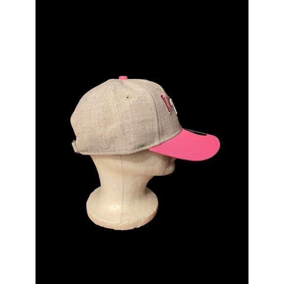 Tampa Bay Rays Hat Girls Youth New Era 9TWENTY Strap Back Gray Pink MLB Cap - Picture 3 of 5